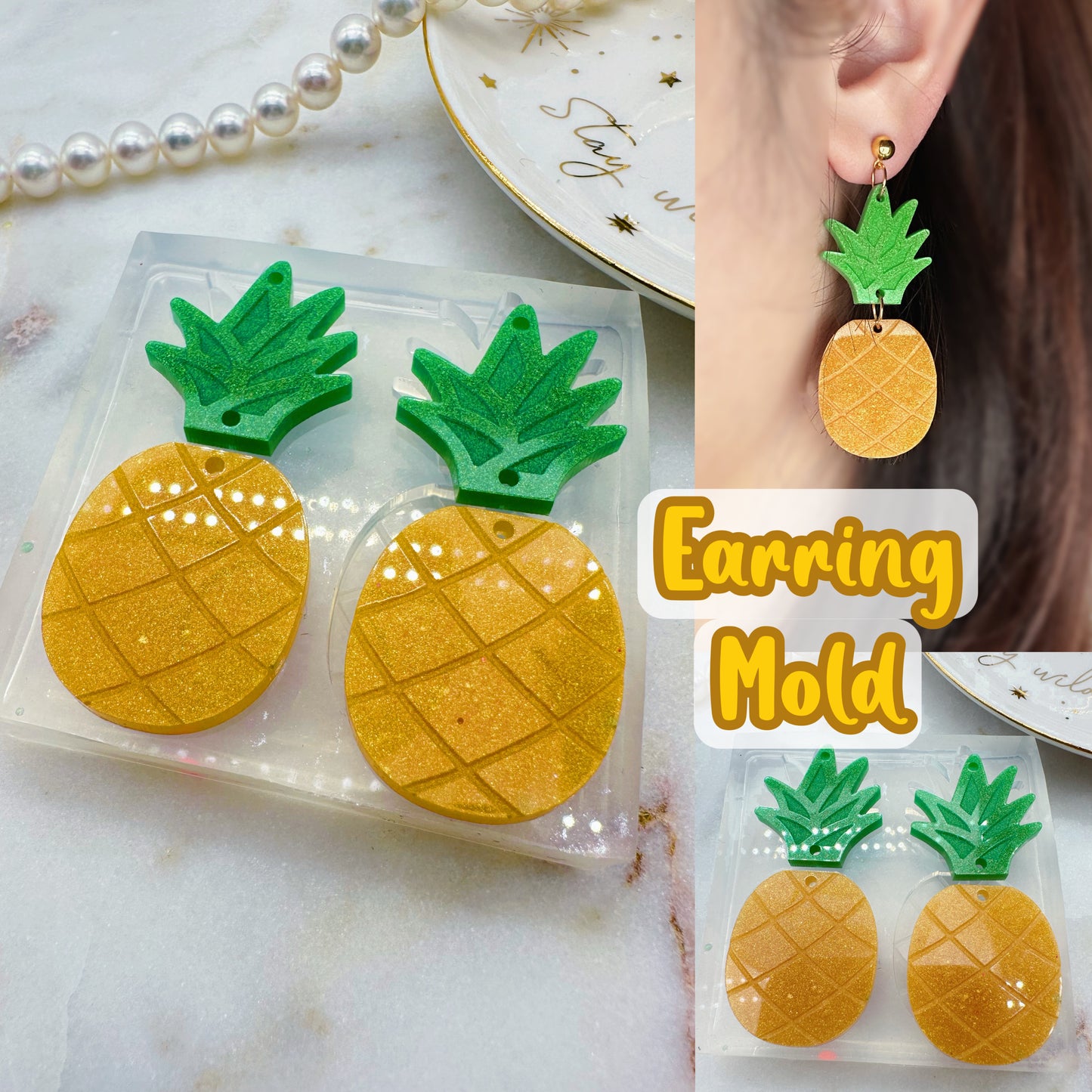 Pineapple Dangle Earring Mold