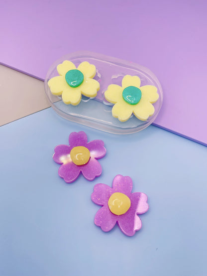 2.5 cm Retro Flower Stud Earring Mold