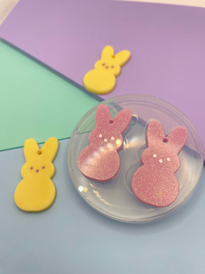 Small Peeps Bunny Easter Dangle Earring Mold