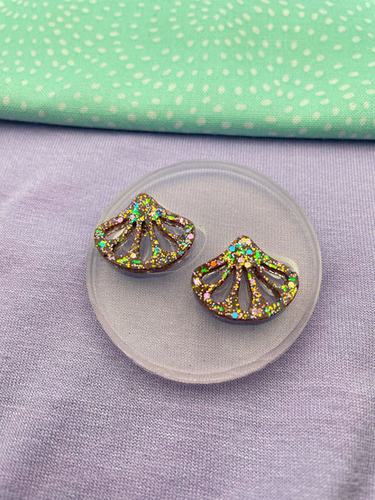 Mini Moroccan Style Fan Shape Stud or Small Dangle Earring Mold