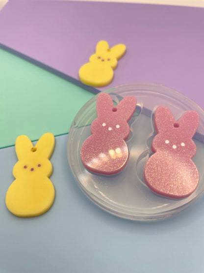 Small Peeps Bunny Easter Dangle Earring Mold