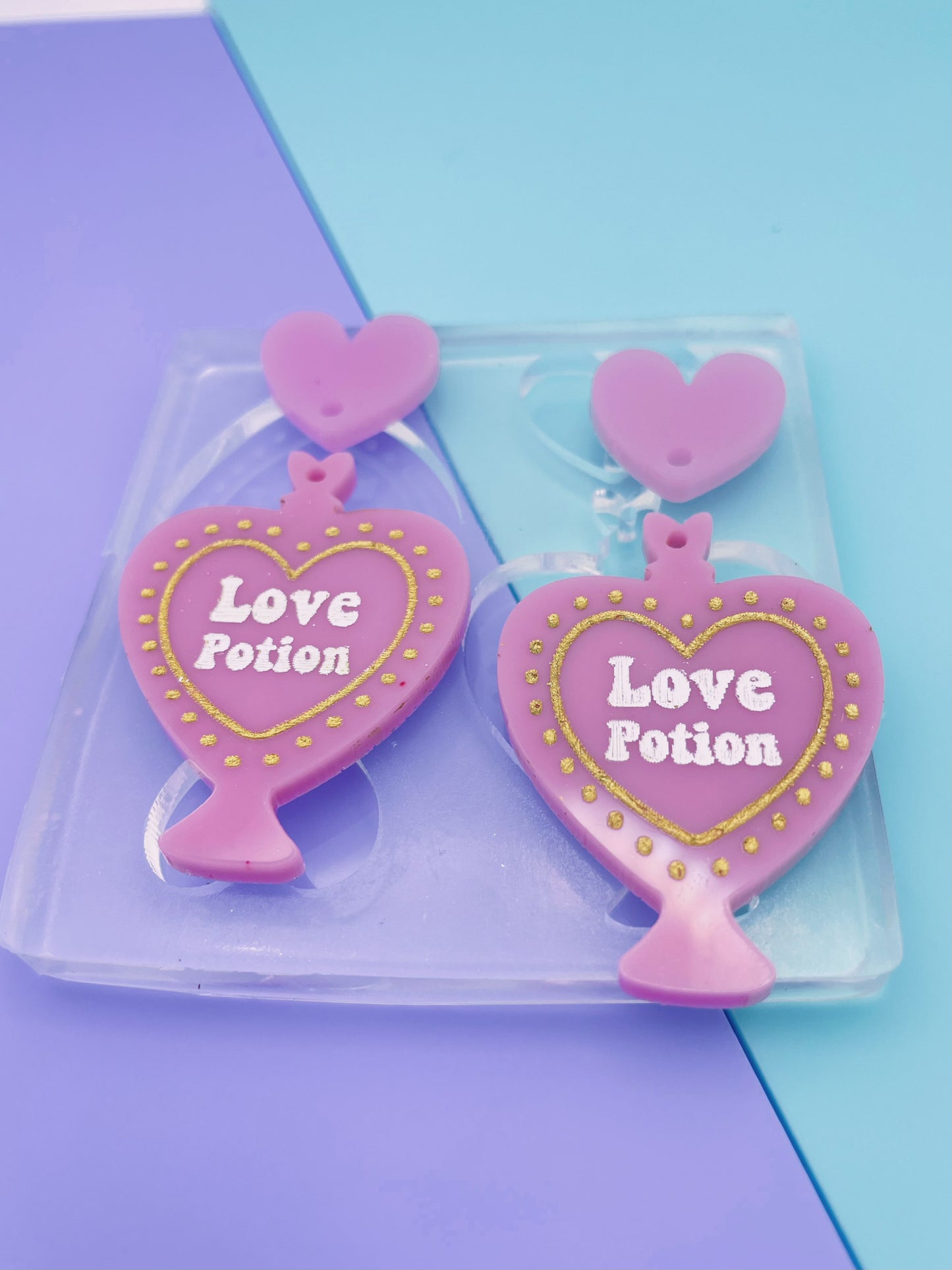 Magical Love Potion bottle Witchcraft Dangle Earring Mold