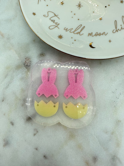 Small Bunny Egg Dangle Earring Mold