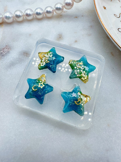 1.2cm/1.5 cm Predomed Star Stud Earring Mold