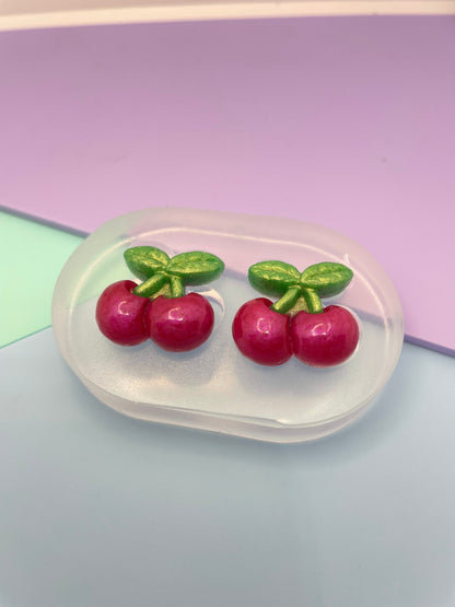 2.1 cm cherry stud earring mold Fruit food