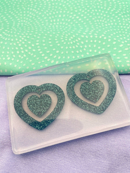 Love is love Heart Hoop Dangle Earring Mold