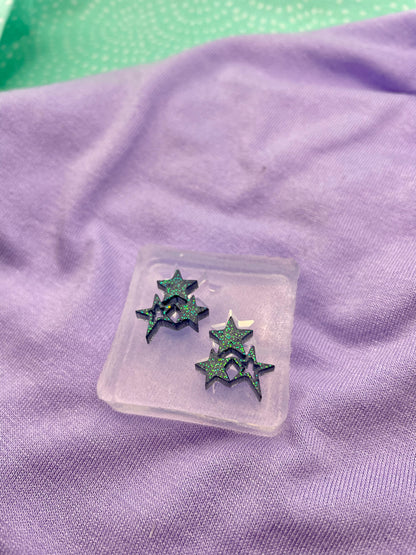 Triple Star Cluster Stud Earring Mold