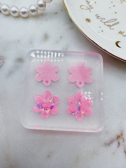 Predrilled Flower Earring Stud Topper Mold