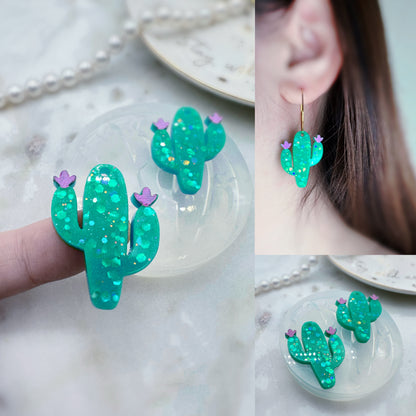 Cactus Flower Dangle Earring Mold