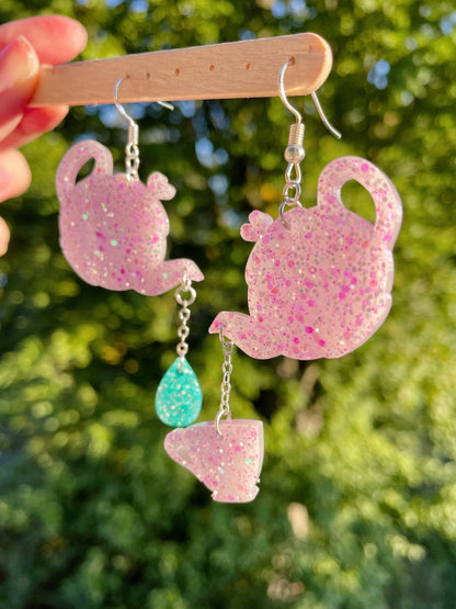 Tea Pot and Tea Cup Set Dangle Earring Mold