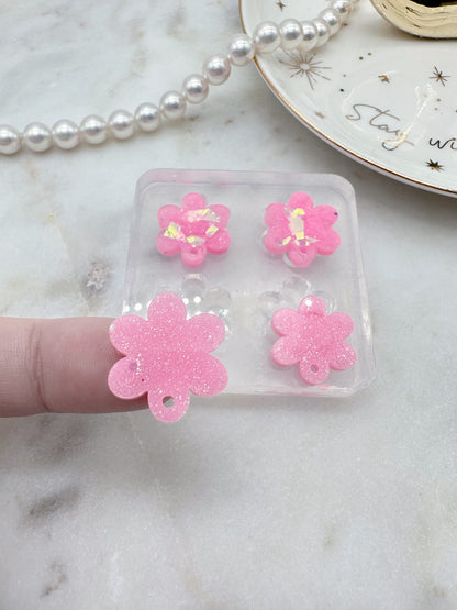 Predrilled Flower Earring Stud Topper Mold