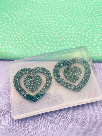 Love is love Heart Hoop Dangle Earring Mold