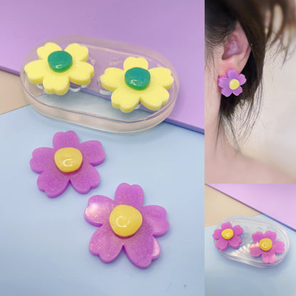 2.5 cm Retro Flower Stud Earring Mold