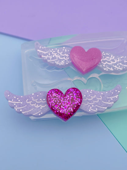 Winged Heart Necklace and Brooch Combo Mold