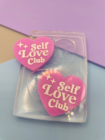 Self-love club heart Brooch Dangle Earring Mold