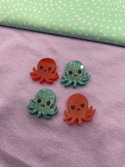 Moody Tiktok Octopus ocean stud earring mold