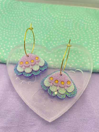 Hanging Flower Multi-layer Dangle Drop Earring Mold