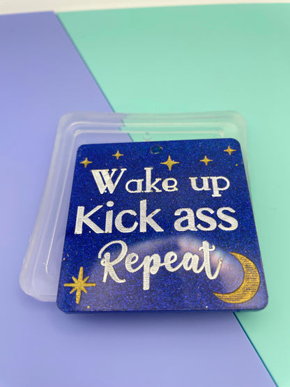 Positive Motivation Kickass Repeat Keychain Mold