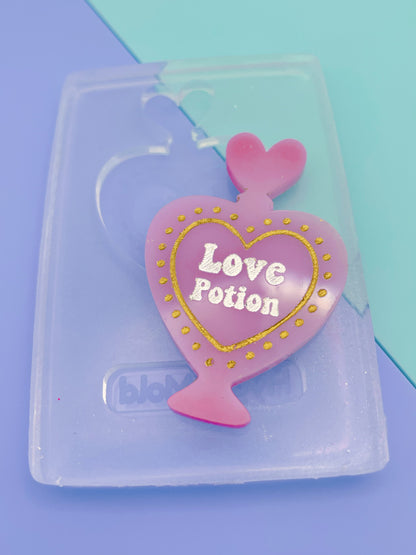 Magical Love Potion Witchcraft Brooch Keychain Mold