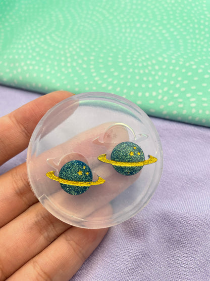 Mini Saturn Planet Stud earring mold space travel