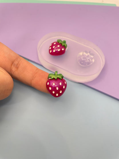 1.9 cm 3D Strawberry Stud Earring Mold