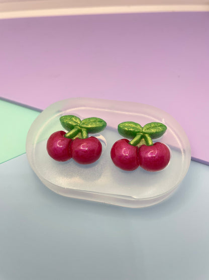 2.1 cm cherry stud earring mold Fruit food