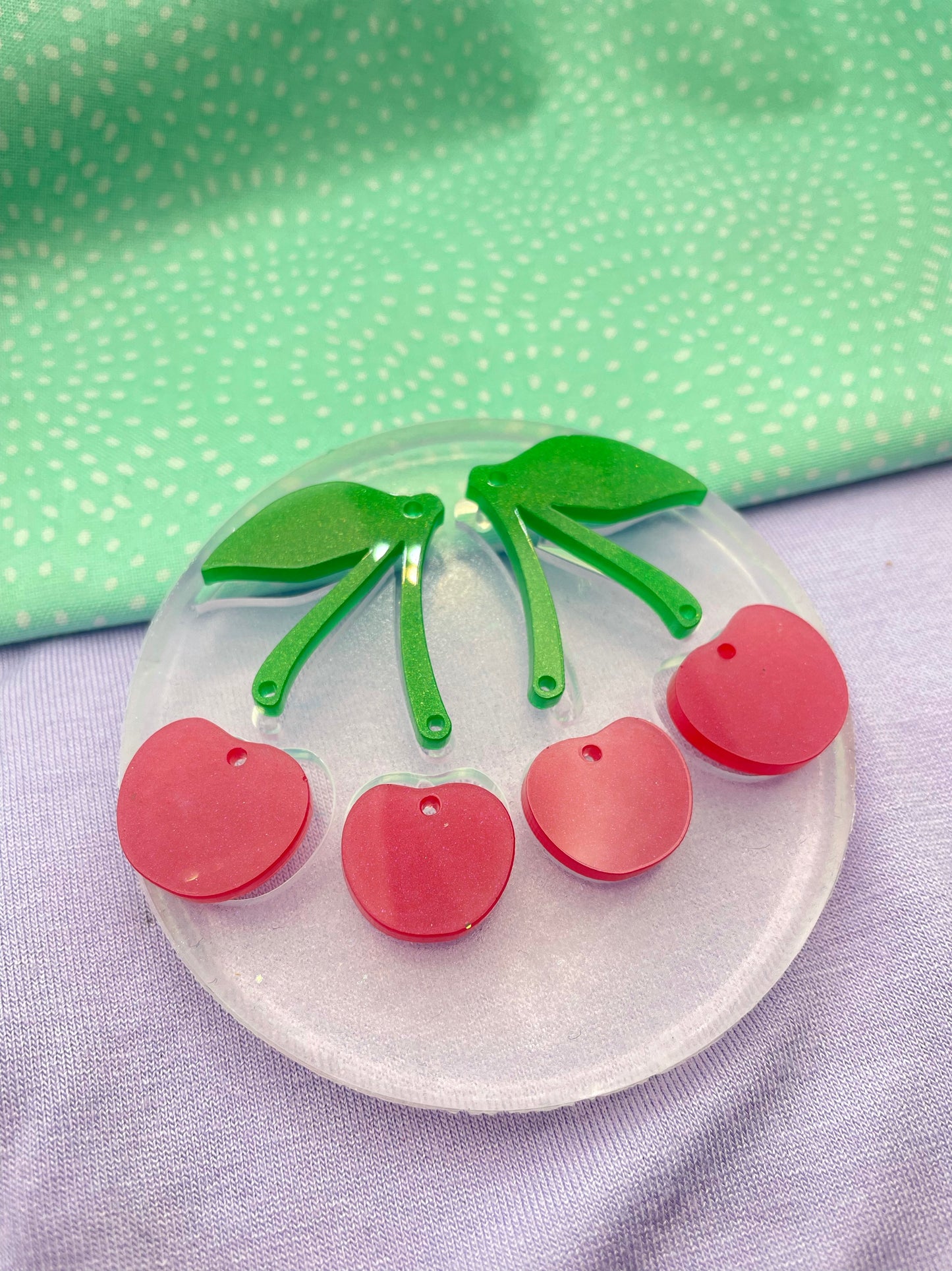 Cute Cherry Dangle Earring Mold