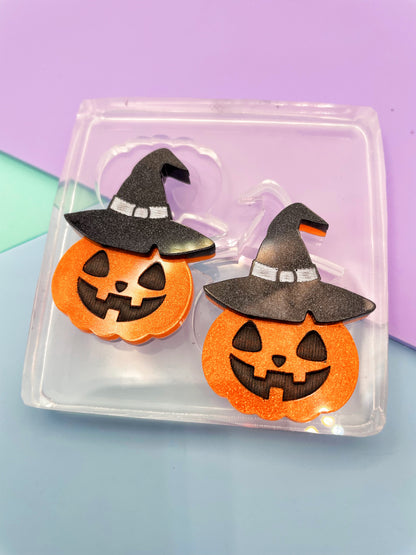 4cm Pumpkin with Hat Multi-use brooch dangle earring hairclip keychain mold