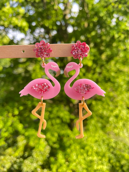 5.5 cm Flamingo Bird Dangle Earring Mold