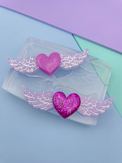 Winged Heart Necklace and Brooch Combo Mold