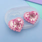 2.6 cm Small Layered Scalloped Heart Dangle Earring Mold