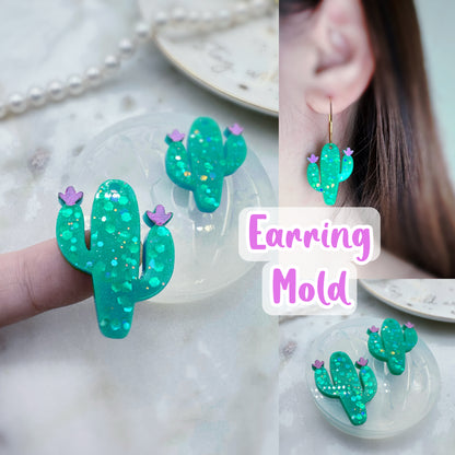 Cactus Flower Dangle Earring Mold