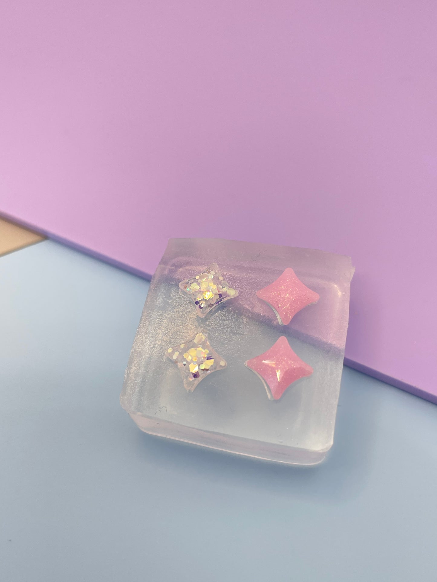 Super Tiny Dainty Faceted Sparkle Stud Earring Mold