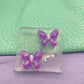 3D butterfly cabochon Dangle Earring Mold drilling required