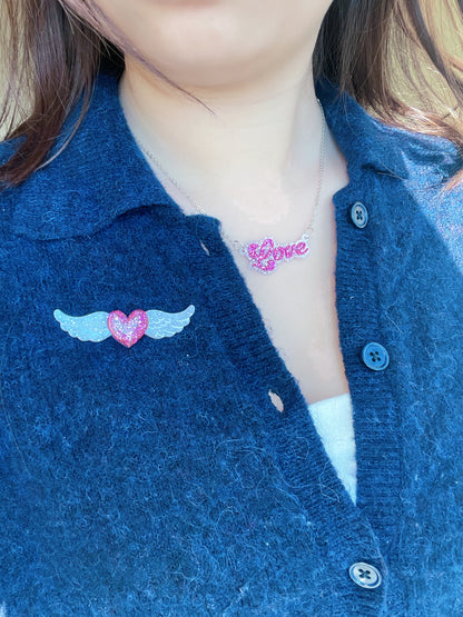 Winged Heart Necklace and Brooch Combo Mold