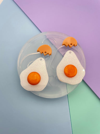 Sunny-side-up Egg Easter Dangle Earring Mold