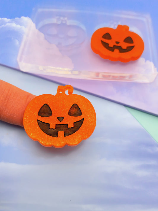 3cm Classic Pumpkin Lantern Halloween Predrilled Dangle Earring Keychain Mold