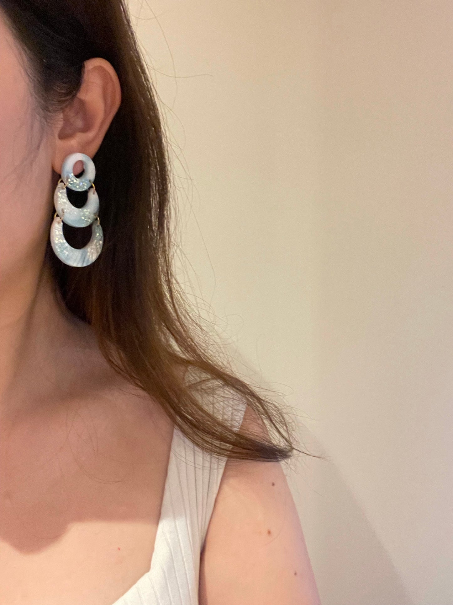 Triple Hoop Minimalistic Design Dangle Earring Mold