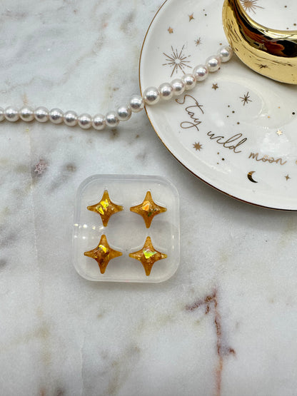 Mini Sparkle 4-point Star Stud Earring Mold