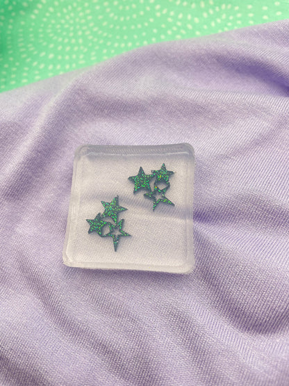 Triple Star Cluster Stud Earring Mold