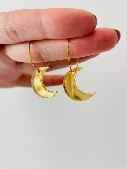 2cm Crescent Moon Charm Dangle Earring Mold