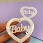 5cm Baby Word Heart Dangle Earring Mold