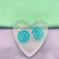 Small 1.8 cm Swirl Stud Earring Mold Organic shape