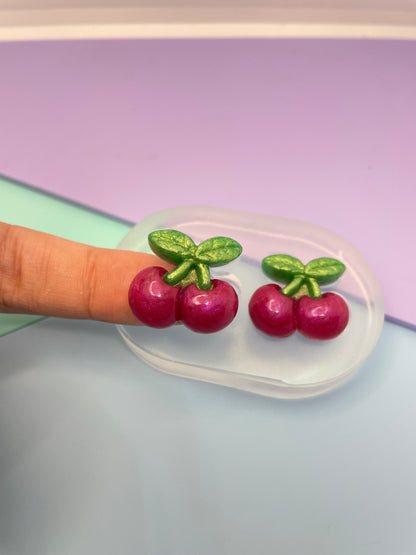 2.1 cm cherry stud earring mold Fruit food