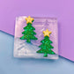 Mini Christmas Tree with Star Stud Earring Mold