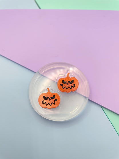 Mini Halloween Scary Pumpkin Stud Earring Mold