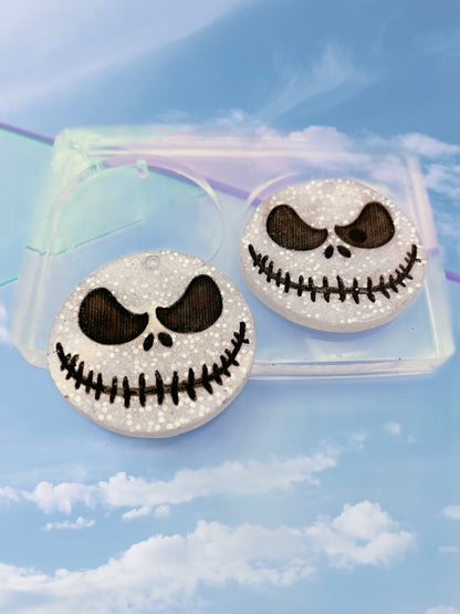 3cm Jack Skellington Skull Halloween Dangle Earring Mold Keychain mould