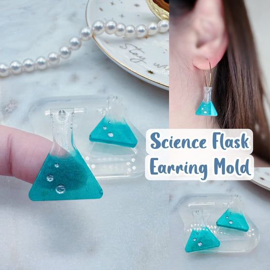 Science Laboratory Experiment Flask Earring Mold