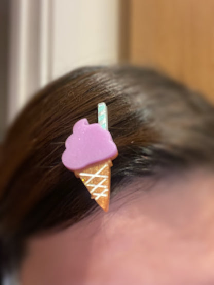 Small Ice Cream Hairclip Brooch Mold