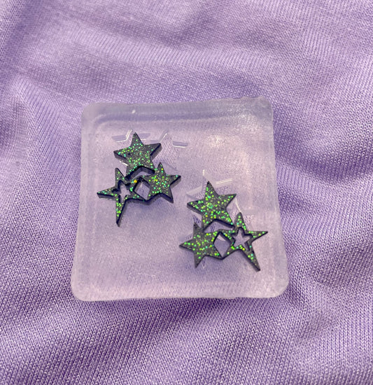 Triple Star Cluster Stud Earring Mold